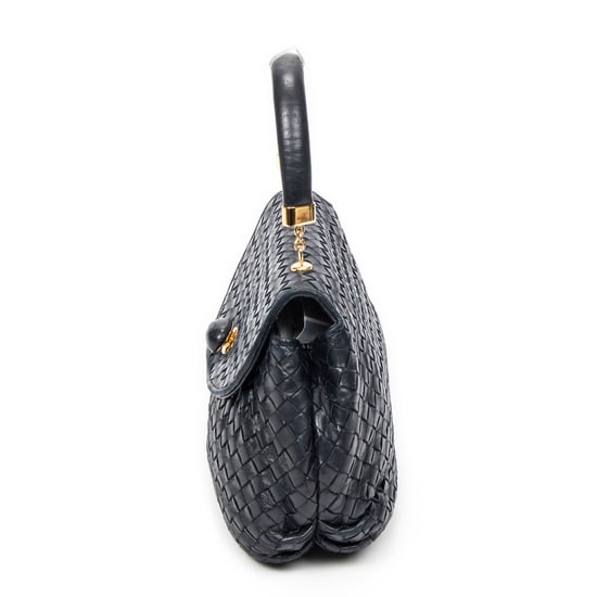 Bottega Veneta Vintage Top Handle Tote  en Marina Cuero de ternero - Image 3