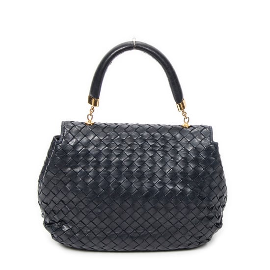 Bottega Veneta Vintage Top Handle Tote  en Marina Cuero de ternero - Image 5