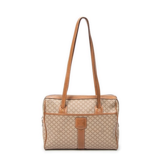 Celine Shoulder Boston en Beige Lienzo recubierto - Image 1