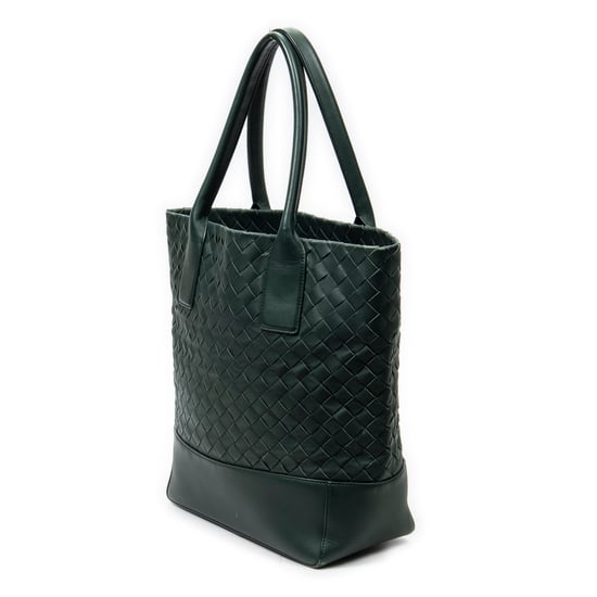 Bottega Veneta Vertical Tote  en Verde Cuero de ternero - Image 2