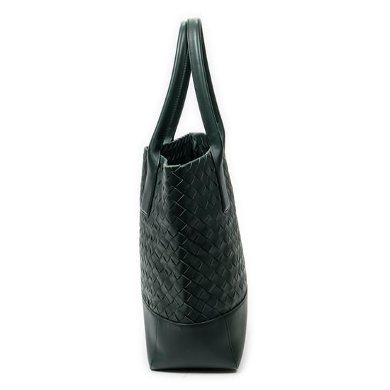 Bottega Veneta Vertical Tote  en Verde Cuero de ternero - Image 3