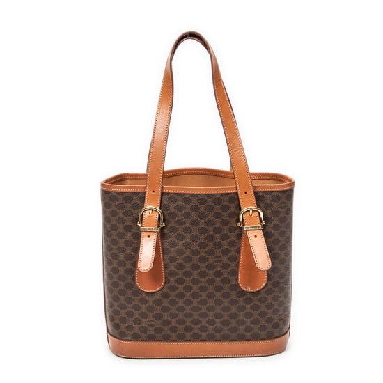 Celine Bucket Tote  en Brown Lienzo recubierto - Image 5