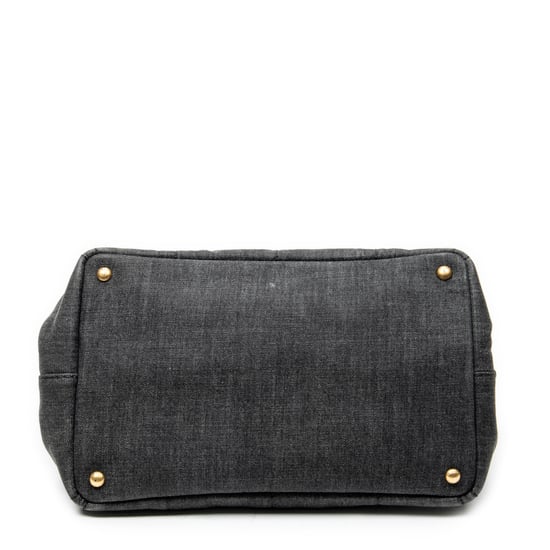 Prada Medium Canapa Tote  en Negro Lienzo - Image 6