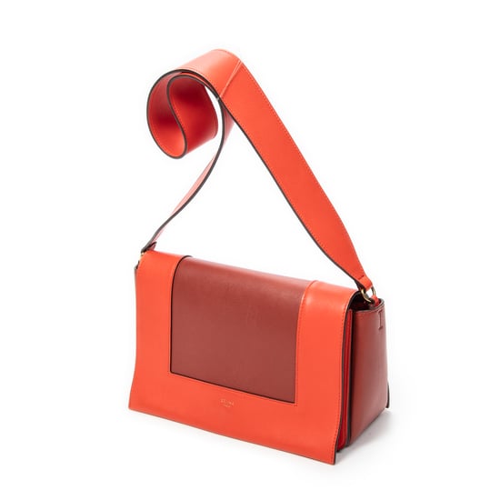 Celine Medium Frame Crossbody  en Naranja Cuero de ternero - Image 2