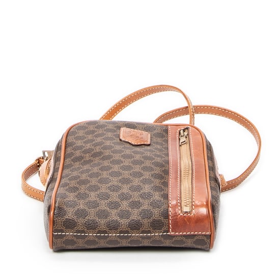Celine Mini Crossbody en Brown Lienzo recubierto - Image 6