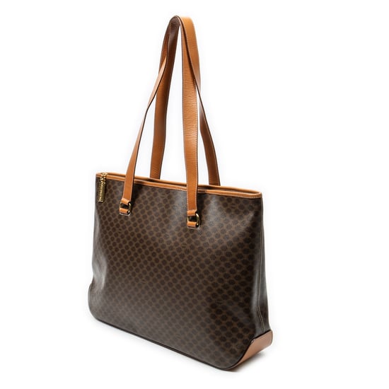 Celine Large Zip Shopping Tote en Brown Lienzo recubierto - Image 2