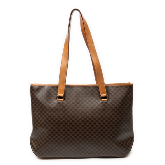 Celine Large Zip Shopping Tote en Brown Lienzo recubierto - Image 5