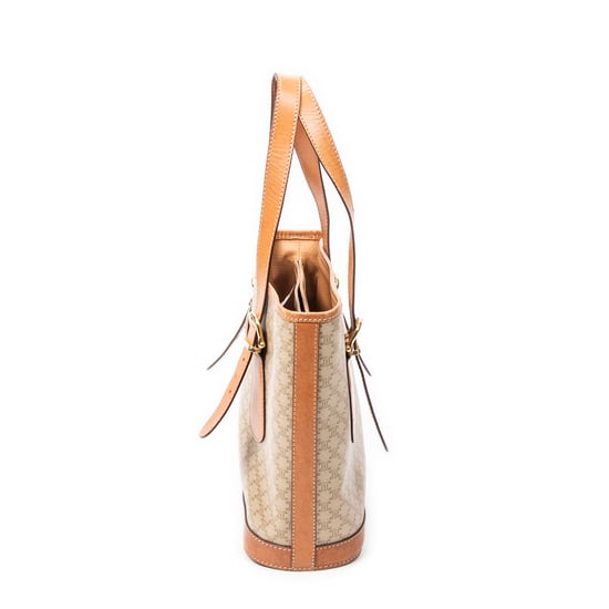 Celine Vintage Small Shopping Tote en Beige Lienzo recubierto - Image 3