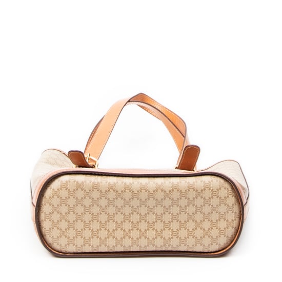 Celine Vintage Small Shopping Tote en Beige Lienzo recubierto - Image 6