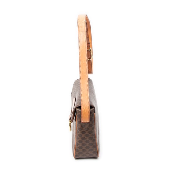 Celine Flap Crossbody en Brown Lienzo recubierto - Image 3