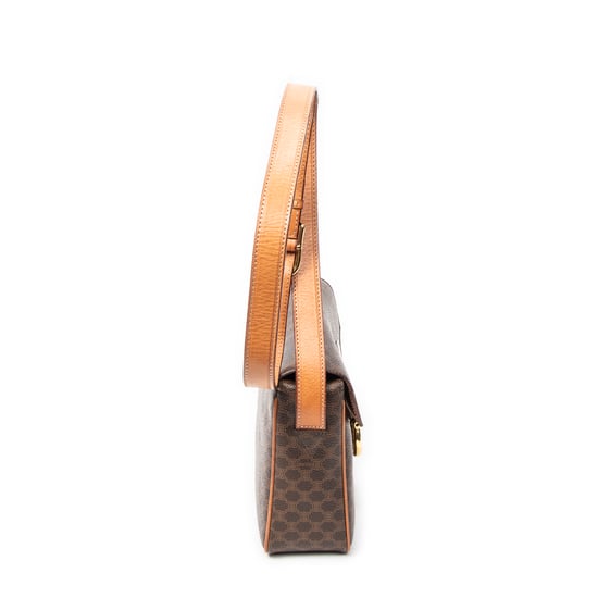 Celine Flap Crossbody en Brown Lienzo recubierto - Image 4