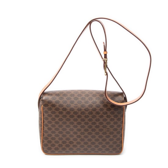 Celine Flap Crossbody en Brown Lienzo recubierto - Image 5
