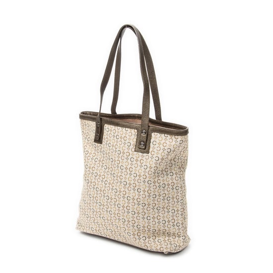 Celine Vertical Tote  en Bronce Lienzo - Image 2
