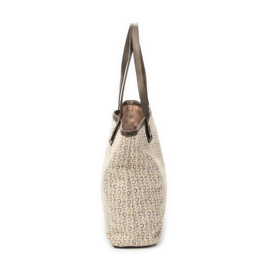 Celine Vertical Tote  en Bronce Lienzo - Image 4