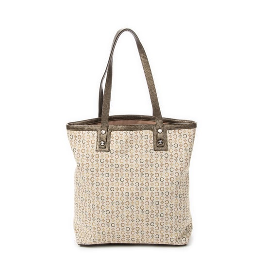 Celine Vertical Tote  en Bronce Lienzo - Image 5