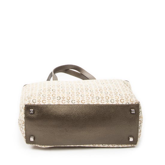 Celine Vertical Tote  en Bronce Lienzo - Image 6
