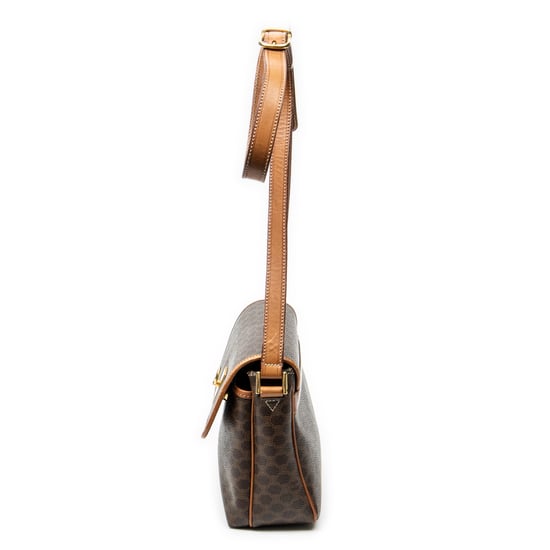 Celine Vintage Small Flap Crossbody  en Brown Lienzo recubierto - Image 3