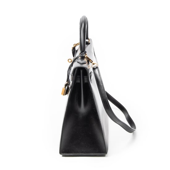 Hermès Kelly Sellier 32 en Negro Cuero de ternero - Image 3