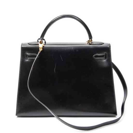 Hermès Kelly Sellier 32 en Negro Cuero de ternero - Image 5