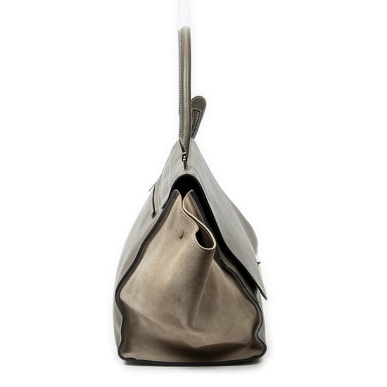 Celine Large Trapeze  en Grey Cuero de ternero - Image 4