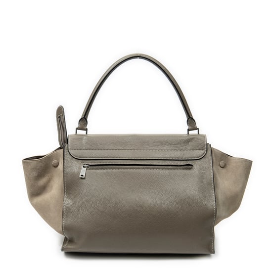 Celine Large Trapeze  en Grey Cuero de ternero - Image 5