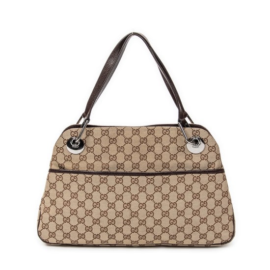 Gucci Medium Eclipse Tote en Beige Lienzo - Image 5
