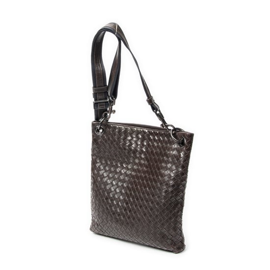 Bottega Veneta Square Flat Messenger en Brown Cuero de ternero - Image 2