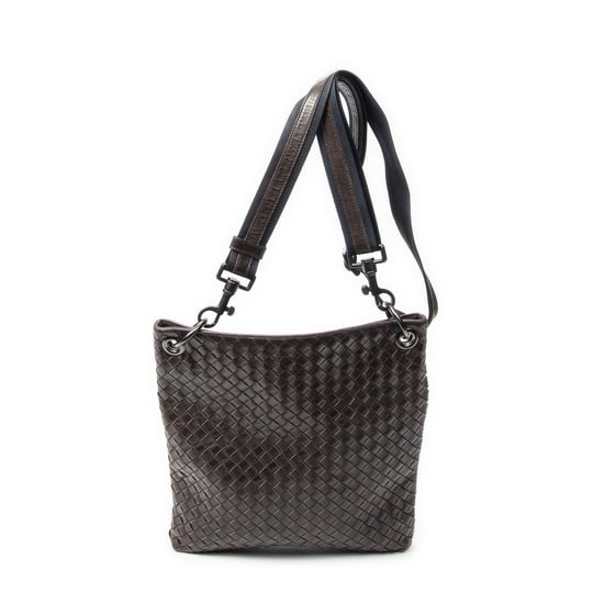 Bottega Veneta Square Flat Messenger en Brown Cuero de ternero - Image 5