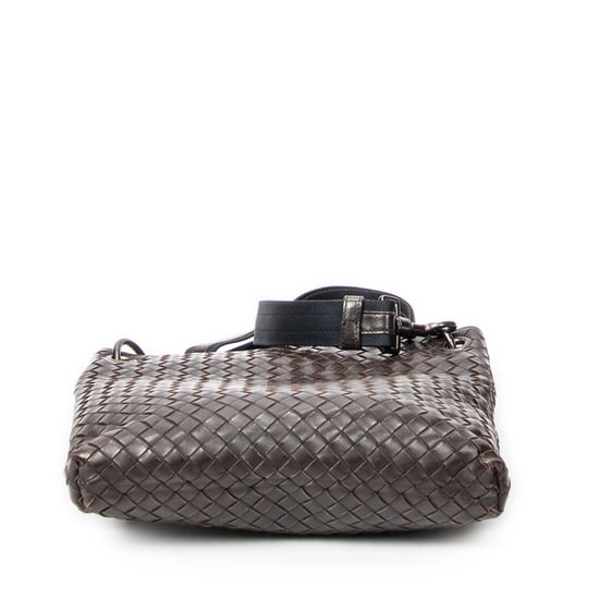 Bottega Veneta Square Flat Messenger en Brown Cuero de ternero - Image 6