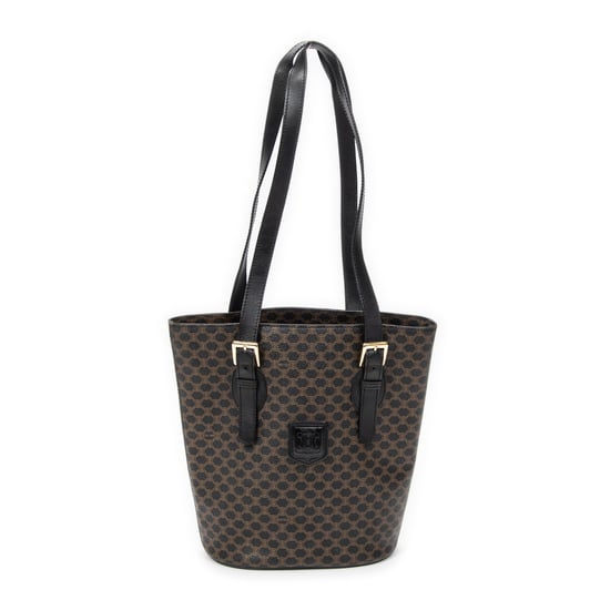 Celine Bucket Tote en Negro Lienzo recubierto - Image 1