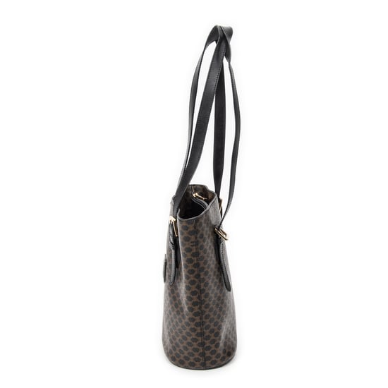 Celine Bucket Tote en Negro Lienzo recubierto - Image 3