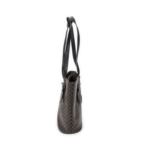 Celine Bucket Tote en Negro Lienzo recubierto - Image 4