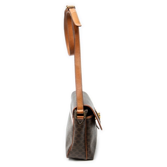 Celine Vintage Small Flap Crossbody  en Brown Lienzo recubierto - Image 4