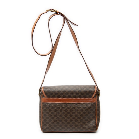 Celine Vintage Small Flap Crossbody  en Brown Lienzo recubierto - Image 5