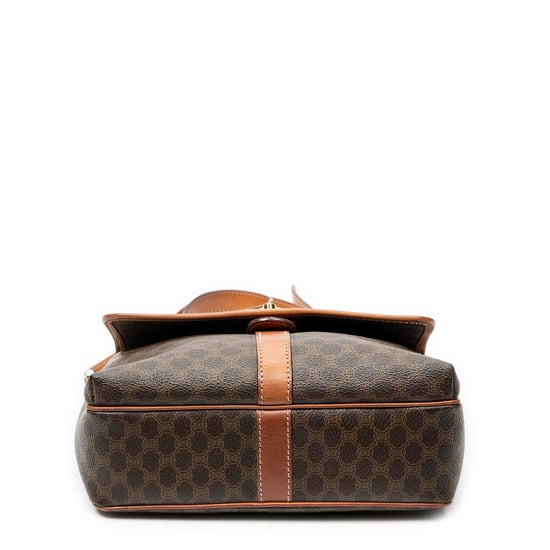 Celine Vintage Small Flap Crossbody  en Brown Lienzo recubierto - Image 6