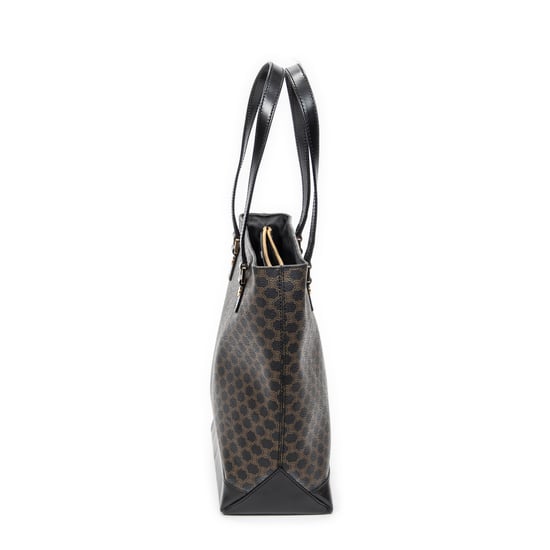 Celine Shopping Tote en Negro Lienzo recubierto - Image 4