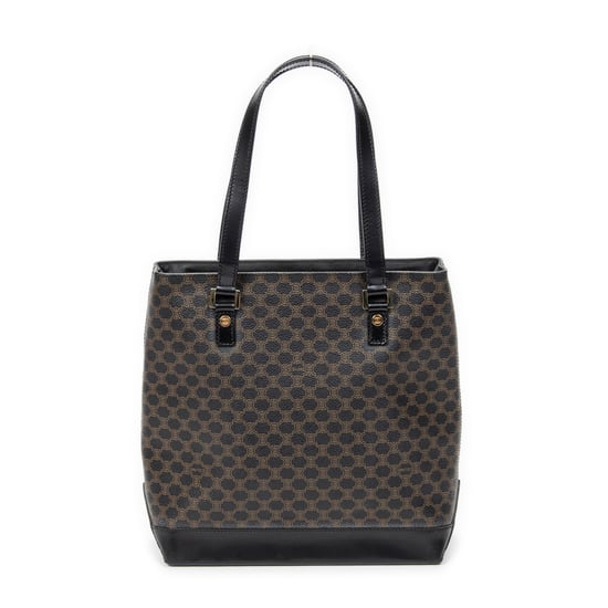 Celine Shopping Tote en Negro Lienzo recubierto - Image 5
