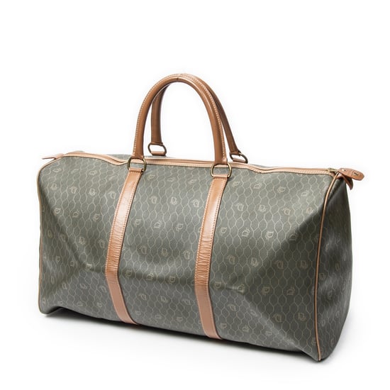 Dior Vintage Large Travel Boston en Verde Lienzo recubierto - Image 2