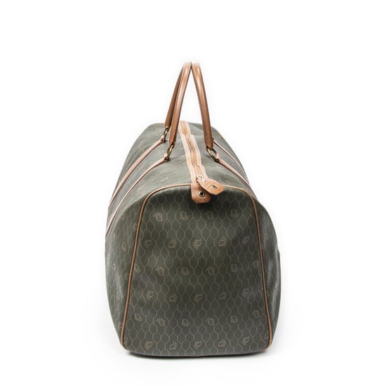 Dior Vintage Large Travel Boston en Verde Lienzo recubierto - Image 3