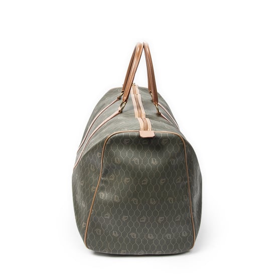 Dior Vintage Large Travel Boston en Verde Lienzo recubierto - Image 4
