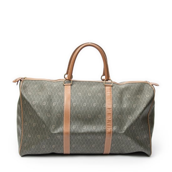 Dior Vintage Large Travel Boston en Verde Lienzo recubierto - Image 5