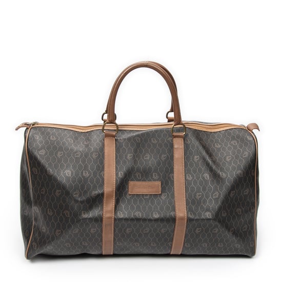 Dior Large Vintage Travel Boston en Brown Lienzo recubierto - Image 1
