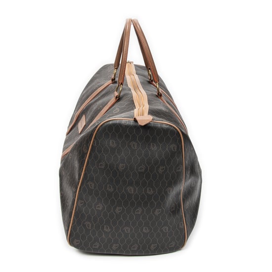 Dior Large Vintage Travel Boston en Brown Lienzo recubierto - Image 3