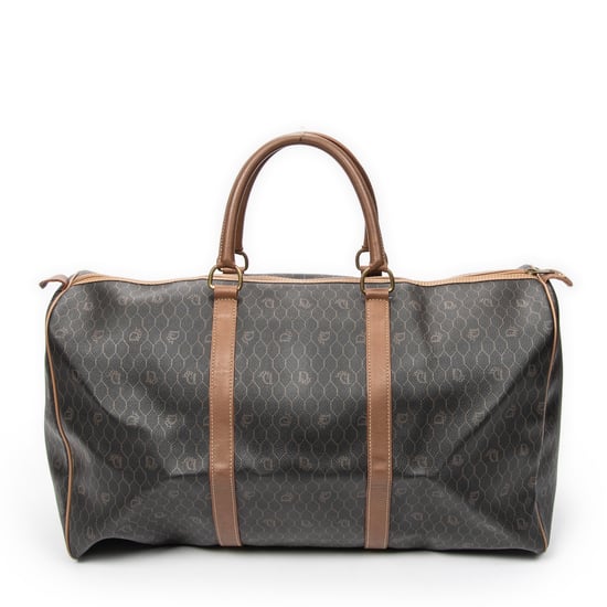 Dior Large Vintage Travel Boston en Brown Lienzo recubierto - Image 5