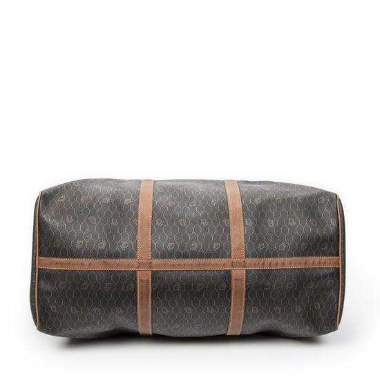 Dior Large Vintage Travel Boston en Brown Lienzo recubierto - Image 6