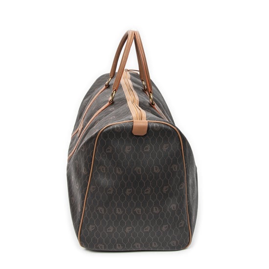 Dior Large Vintage Travel Boston en Brown Lienzo recubierto - Image 3