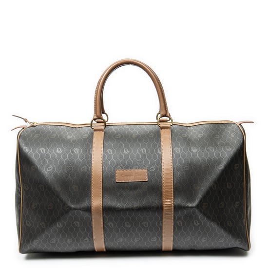 Dior Vintage Large Travel Boston en Grey Lienzo recubierto - Image 1
