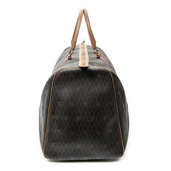 Dior Vintage Large Travel Boston en Grey Lienzo recubierto - Image 3