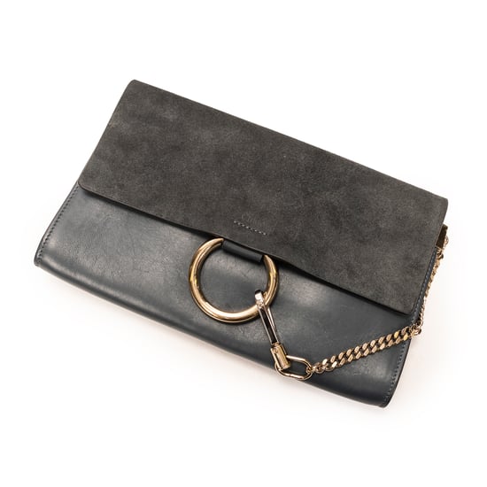 Chloé Faye Clutch en Azul Cuero de ternero - Image 1