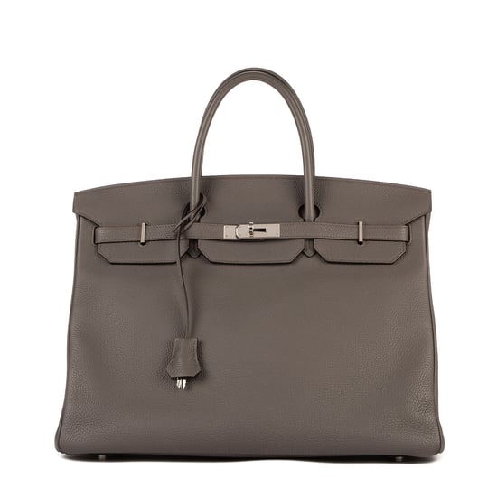 Hermès Birkin 40 en Grey Cuero de ternero - Image 1